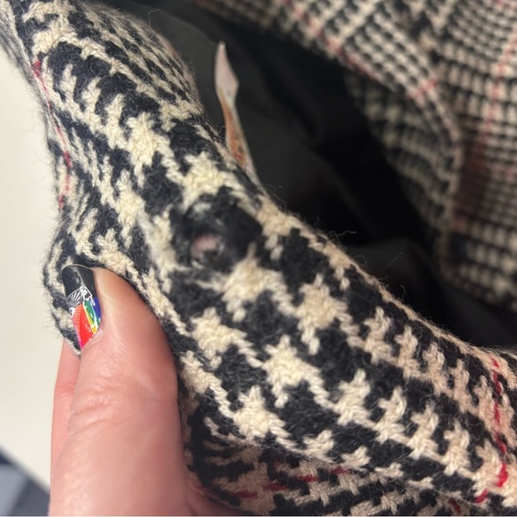 Talbots Wool Classic Houndstooth Blazer Old Money Classic Office Petite Size 10 - Picture 7 of 7